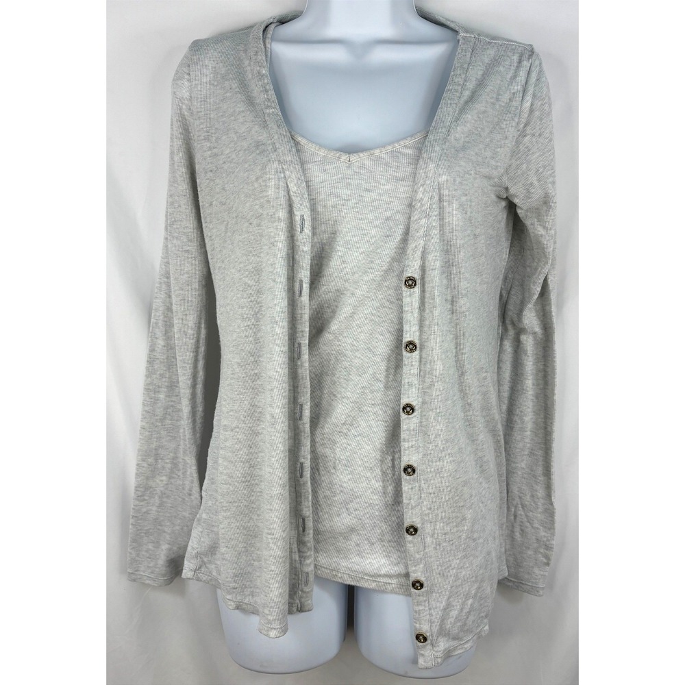Lilly Pulitzer Two Piece Cardigan Tank Top Size XS- 97% Viscose 3% Spandex